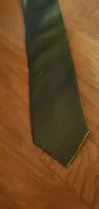 Hugo Boss Olive Striped Tie NWOT - Picture 1 of 5
