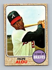 1968 Topps #55 Felipe Alou EX-EXMT Atlanta Braves Baseball Card