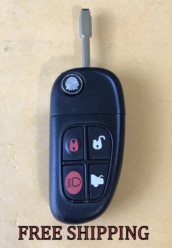 OEM JAGUAR XJ8 S TYPE X TYPE FLIP KEYLESS REMOTE FOB TRANSMITTER NHVWB1U241 - Image 1 of 1