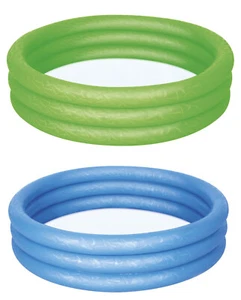 # 2x Kinderpool Ø 122 cm Planschbecken Pool Badebecken Babybecken grün + blau - Bild 1 von 7