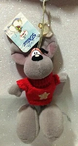 "DIDDL & FRIENDS DIDDL GREY PLUSH RED SWEATER 18CM SUCTION CUP PLUSH 6.9" - Picture 1 of 2