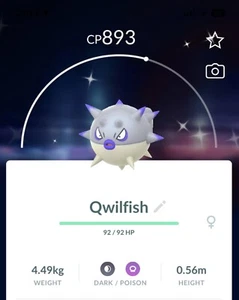 Shiny Hisuian Qwilfish Pokemon Gen8 Go Same/30 Day Pokémon Hisui Overqwil Read - Picture 1 of 1