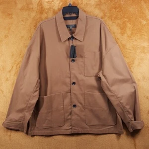 RAG & BONE Jacket Mens XL Brown Button Up Oversized MERCER Corduroy $598 - Picture 1 of 6