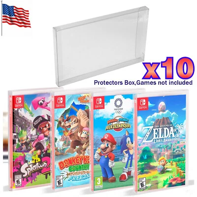 10x JUEGOS NINTENDO SWITCH PLÁSTICO Y STEELBOOK - PROTECTOR CAJA PROTECTORA TRANSPARENTE Foto 1 de 4