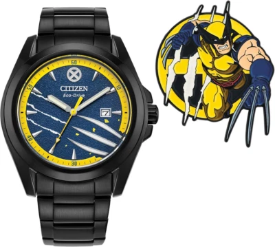 Citizen Marvel Wolverine Blue Dial Watch Set AW1435-66W - Image 1 of 4