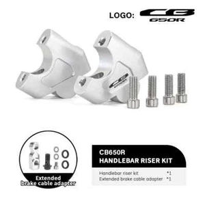 Motorcycle Handlebar Riser For Honda CB650R 19-2024 CNC Raisers Up And Backwards - Picture 1 of 17