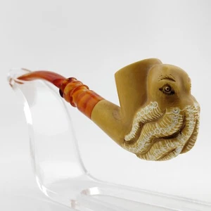 Oktopus Meerschaumpfeife, mit Etui, Block Meerschaum, einzigartige Meerschaumpfeifen - Bild 1 von 9