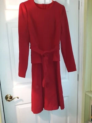 Badgley Mischka Size 6 Holiday scarlet RED Dress $395 NWT shopworn Poly Viscose  - Image 1 of 4