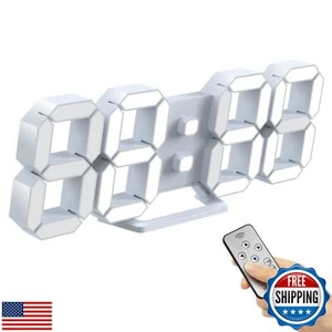 KWYDYP 3D LED Desk Digital Wall Alarm Clock 9.7 Inch Decorative Home Easy Ope - Picture 1 of 5