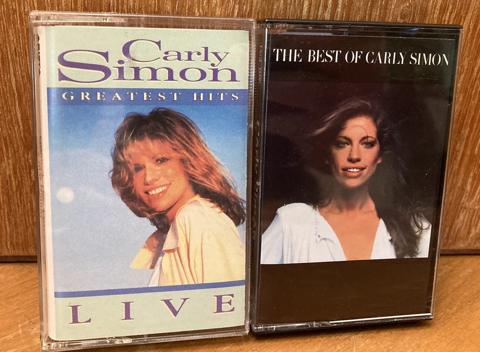 CARLY SIMON 2 CASSETTE TAPE LOT GREATEST HITS LIVE BEST OF Tested - Image 1 of 1