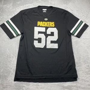 Maglia Green Bay Packers uomo XL #52 Clay Matthews NFL abbigliamento squadra nera usata in ottime condizioni - Foto 1 di 14