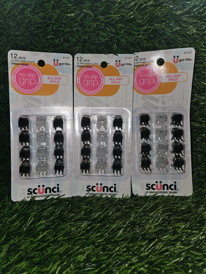 Scunci No Slip Grip Hair Clip - 12 CT, 36 Count Total - 3 Packs - Image 1 of 1