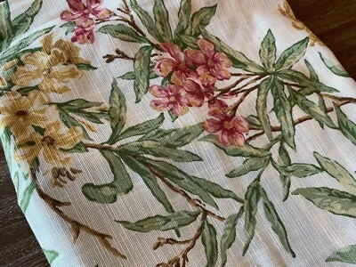 Fronhas de travesseiro padrão CHAPS Ralph Lauren Biscayne marfim tropical floral x2 EC! - Imagem 1 de 4