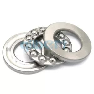 Juego de rodamientos de empuje de bolas axiales 51205 25x47x15 mm (2 carreras de acero + 1 jaula) ABEC-1 - Imagen 1 de 6