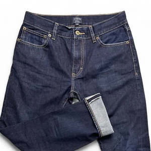 J Crew Jeans Mens Size 30x30 (Fits as 30x28) The Driggs Selvedge Dark Wash Denim - Picture 1 of 15