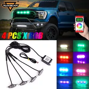 4 PIEZAS luces de rejilla LED RGB estilo Raptor control de aplicación para Toyota RAV4 2019-2022 - Imagen 1 de 12
