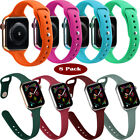 8 Pack Sports Rubber Slim Bracelet Wrist Bands For Apple Watch Series 7/6/5/4/32