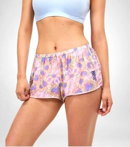Les Girls Les Boys Shorts Floral Hot Pants Lounge Summer Sleep PJ Bottom - Picture 1 of 5