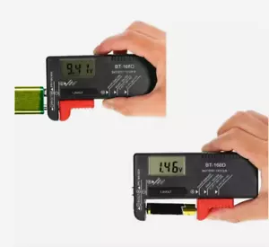 BT-168D Battery Tester Universal Digital LCD Tester AA AAA 9V 1.5V Button Cell - Foto 1 di 4
