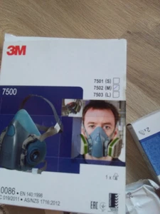 3M 7500 Serie Premium Silikon Komfort Half Maske Atemschutzmaske Set 7502 M - Bild 1 von 4