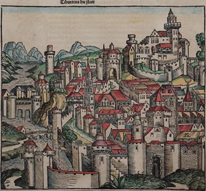 Tivoli - Tiburtina The City - Hartmann Schedel - Original Woodcut from 1493 - Picture 1 of 3
