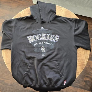Sudadera con capucha Colorado Rockies Rocktober Playoffs 2007 talla M suéter térmico auténtico - Imagen 1 de 7