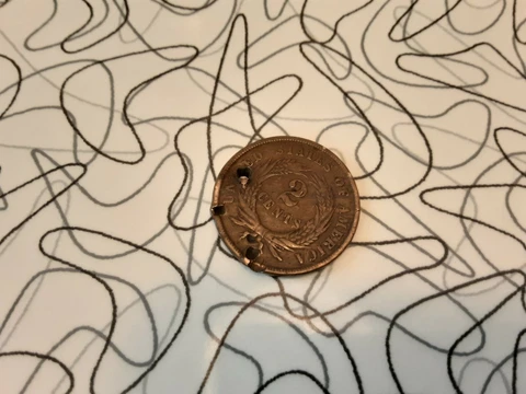 1864 2 Cent Coin 2c antique error coin Cover