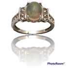  Sts vintage Ethiopian opal cz Sterling Silver Ring 925 Size6