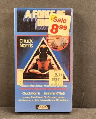 BRAND NEW A FORCE OF ONE (VHS 1989) CHUCK NORRIS MARTIAL ARTS FACTORY SEALED - Image 1 of 3