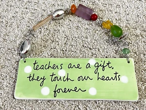 Department 56 Teachers are a Gift They Touch Our Hearts Forever Plaque Magsamen - Picture 1 of 10