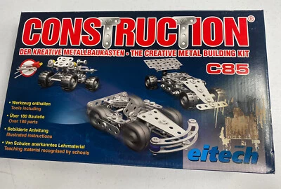 Eitech C85 Metal Construction Race Car GERMANY Building Learning Mechanic Toy - Image 1 of 3