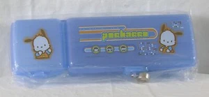 Estuche de almacenamiento Pochacco caja con bloqueo de dos compartimentos vintage Sanrio 2000 nuevo en paquete - Imagen 1 de 5