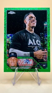 2023 Topps cromo - variación de imagen Aaron Judge #62 refractor de motas verdes/99 - Imagen 1 de 3
