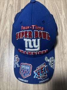 Reebok New York Giants 4 Time Super Bowl Hat - Picture 1 of 10