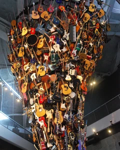 Guitar Tower Wall Art Print 8x10 | Music Room Decor | Rock & Roll Instrument Art - Picture 1 of 2