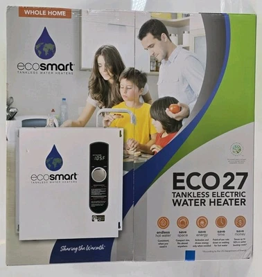 EcoSmart ECO 27 无水箱电热水器 27kW 240V 整套房子 – 全新 — 第 1/4 张图片
