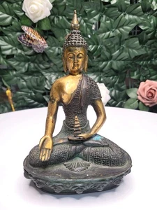 Vintage Messing Shakyamuni Buddha/Siddhartha Gautama 7,25 Zoll hoch - Bild 1 von 13