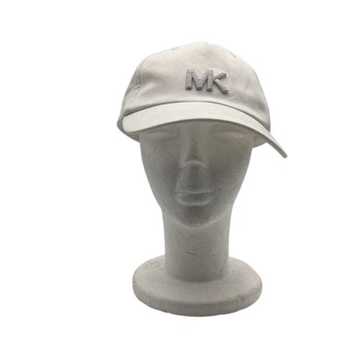 Michael Kors White Baseball Cap Unisex Adjustable MK Logo Hat - Image 1 of 4