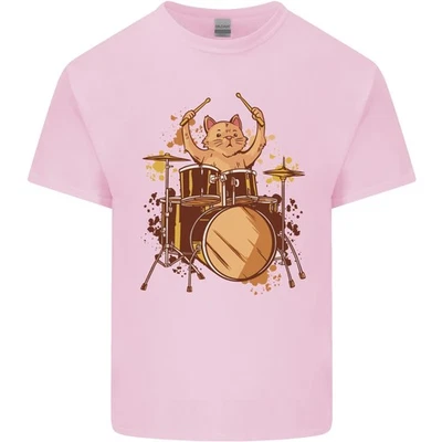 A Cat Drummer Drumming Kids T-Shirt Childrens - Image 1 of 4