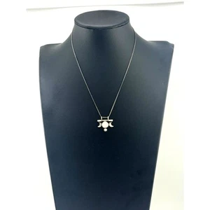 Jane Diaz Crescent Moons with Rainbow Moonstone Cabochon Necklace - Picture 1 of 3