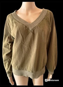 Camisa Pullover Universal Thread Manga Larga Verde Oliva Caqui Talla Lg - Imagen 1 de 7