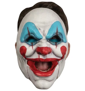 Clown Moving-Mouth Horror Circus Evil Adult Mens Costume Latex Mask - Picture 1 of 1