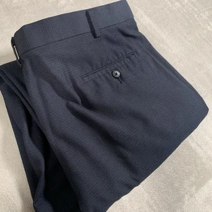 Roundtree & Yorke Travel Smart Chino Hose Herren 38x32* schwarz Plissee Bündchen - Bild 1 von 8