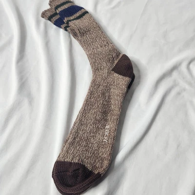 J. Nuevos calcetines marrón a rayas Crew para mujer Foto 1 de 2