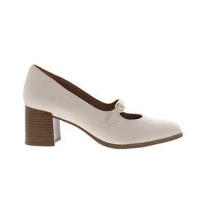 Rockport Violetta Mary Jane CJ3333 Womens Beige Leather Pumps Heels Shoes 7 - Picture 1 of 4