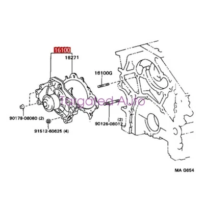 Toyota Highlander Lexus RX330 2005 3,3 L OEM AISIN motor bomba de agua de refrigeración Foto 1 de 4