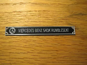 Pocher 1/8 Mercedes Benz 540K Rumbleseat Metall Displayschild - Bild 1 von 1
