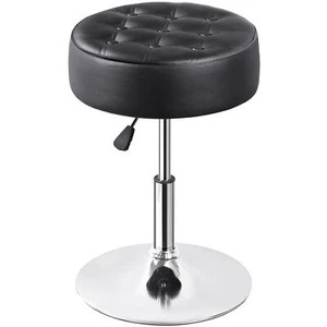 360° Swivel Makeup Ottoman Stool Height Adjustable Stool for Living Room Black - Picture 1 of 19