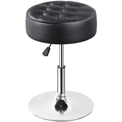 360° Swivel Makeup Ottoman Stool Height Adjustable Stool for  Living Room Black - Image 1 of 4
