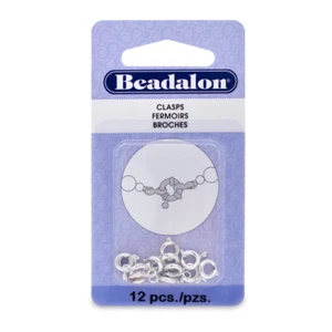 Cierres redondos de anillo de resorte Beadalon® * Elige color y tamaño - Imagen 1 de 2